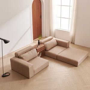 노직 모듈 패브릭레더 3인 좌식 소파_H48