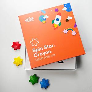 스핀스타 크레용 12색 손에 안묻는 유아 돌아기 크레파스 색칠공부 세트