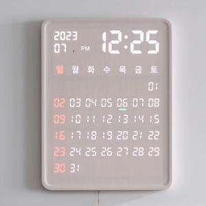 와이파이 홀릭 인테리어 전자 달력 LED 벽시계
