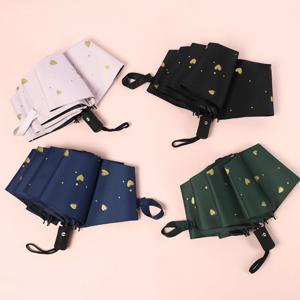 편리한 완전 3단 자동 우산 겸용 양산 미니 암막 우양산 도트무늬