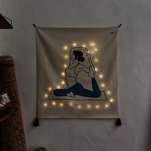 요가 일러스트 패브릭 포스터 / 가리개 커튼 4type