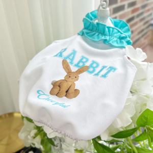 강아지 쿨론래빗나시 티셔츠 민소매 산책룩