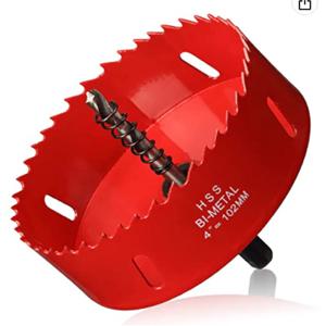 바이메탈 홀쏘 4인치 102mm 목공 목재 철판 석고 플라스틱 홀소 원형 홀커터 홀컷터