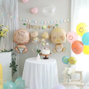 베이비 풍선 귀여운 아기 베이비샤워 백일상 돌상 생일파티 4 types