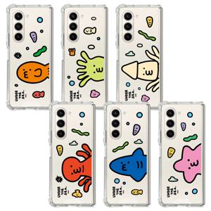 9C9C 빼꼼 언더더씨 젤하드 클리어케이스 갤럭시 Z 폴드 6 5