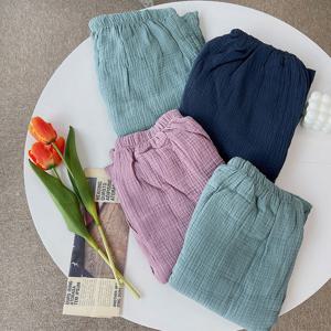 커플 무지 요루면 순면 빅사이즈 잠옷 바지 파자마 조거팬츠 3color
