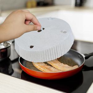 기름튐방지 뚜껑형 종이호일(50매) , 3개프라이팬뚜껑 식품덮개 멀티 만능커버 팬캡 가드