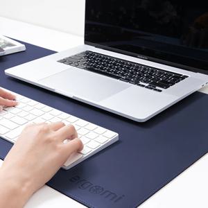 비건 레더 데스크 매트 고급 가죽 책상 매트 ergomi