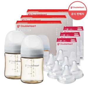 3세대 160ml 베이직 트윈팩 3개(젖병6개)+젖꼭지 6개