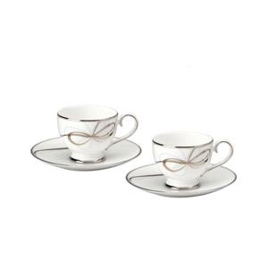 한국도자기 본차이나 실버리본 커피잔세트 4P