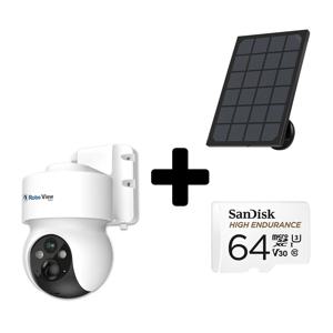로보뷰S4+64GB+3W태양 4G LTE 홈 IP 카메라 CCTV 배터리 무선 300만화소