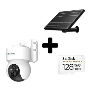 로보뷰 S4+8W 태양광패널 4G LTE IP 카메라 CCTV 무선 배터리 128G