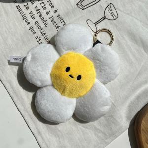 왕크왕귀 데이지 플라워 인형 봉제 키링 가방고리