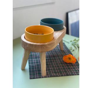 유에뽀 CAT/DOG 고무나무 식탁 스몰 2구 높이 15cm
