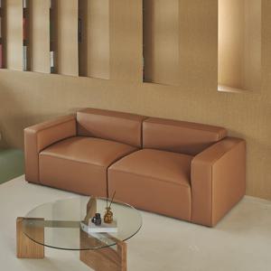 NEW 모데라토 모듈형 천연 면피 가죽소파 3인용 일반형