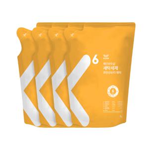 세탁세제 과탄산소다 워터 1L 리필x4