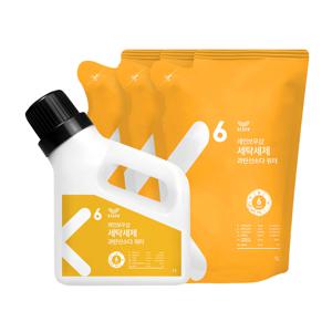 세탁세제 과탄산소다 워터 1L 리필 세트 (용기 1L + 리필 1Lx3)