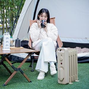 국산 500W 전기 라디에이터 오르씨 ORRCY-21(바닐라) 캠핑 난로 히터