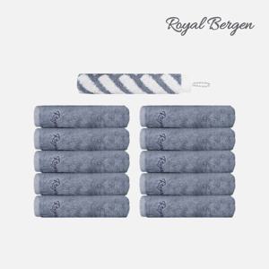 프리미엄 뱀부타올 솔리드 그레이 페이스 10P(핸드타올 추가증정)