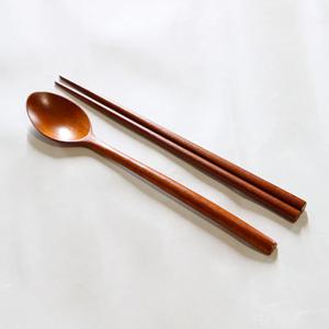 옻칠 나무 수저세트 숟가락 젓가락 우드 옻 수저 숫가락 (성인직선)