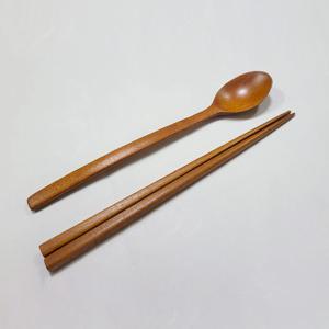 옻칠 나무 수저세트 숟가락 젓가락 우드 옻 수저 숫가락 (아동곡선)