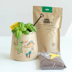 바질 그림화분 씨앗 새싹 재배 키우기 세트 DIY 키트