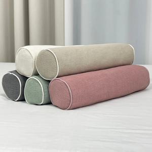 원통 원형 단단한 경추베개 수건 목 딱딱한 높이조절 편백나무칩베개 40X9