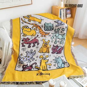 캠핑 블랭킷 디자인 캠핑러그_옐로우퍼피 130x180