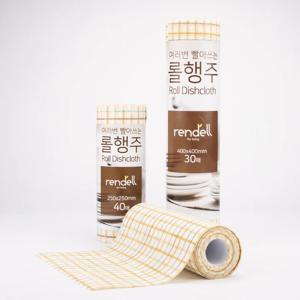 빨아쓰는 롤행주 일회용행주 30매 대형 (40cm x 40cm)