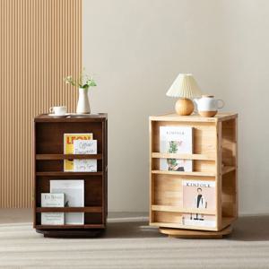 올라운드 2단 원목 회전책장 (유아/어린이/성인책장)