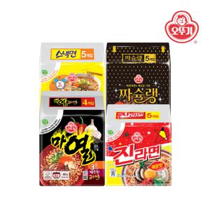 마열라면 4봉+진라면 매운맛 5봉+스낵면 5봉+짜슐랭 5봉