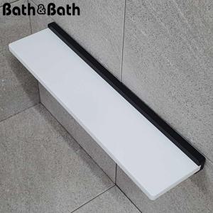 MS-204 B&WP 일자선반400 인조대리석 무지주 벽선반 다용도 욕실 화장실 모던 고급