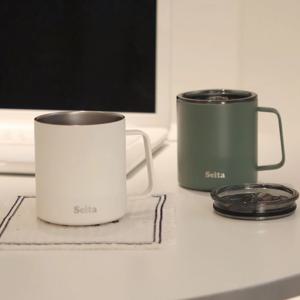 1+1 세이타 뚜껑 핸디컵 350ml 스텐304 이중진공 24시간보냉