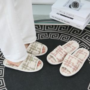 국내생산 워셔블 순면 와플 체크 거실화 층간소음방지 실내화(더블쿠션) 2colors