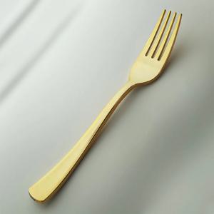 고급 일회용 플라스틱 클래식 골드 포크 20P