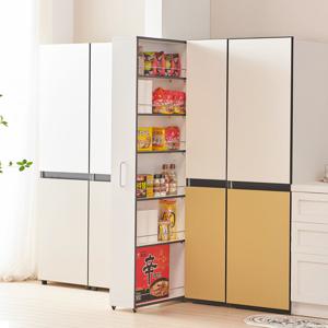 딜런 6단 키큰 슬라이딩 냉장고 틈새 주방 수납장