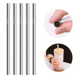 텀블자 스텐빨대 25cm 리유저블 스트로우 5개 세트 세척 솔 포함