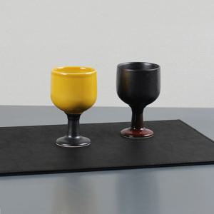 홈카페추천! 고급스러운 도자기 와인잔 투톤 고블렛잔(2color)
