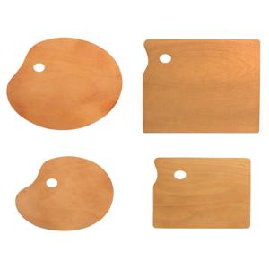 미술용 코팅 우드 팔레트 원형 5mm 유화 아크릴 물감 - 40x30cm