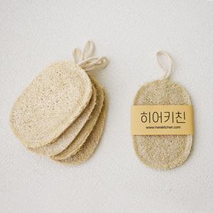 천연 수세미 5p 제로웨이스트 생분해 루파 수세미