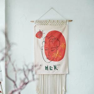 월데코 감성 신혼집 자취방 선물 인테리어 그림 패브릭 천 포스터 Her