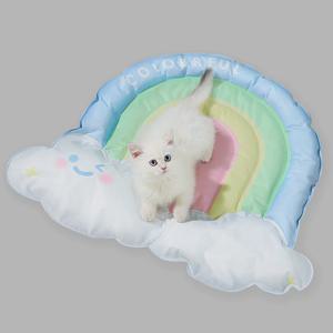 고양이 강아지 무지개 쿨젤매트 쿨링방석