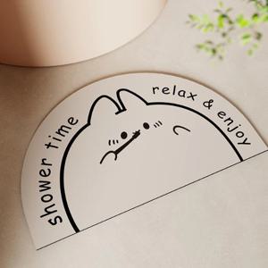 빨아쓰는 규조토 발매트 주방 현관 반원 논슬립 욕실 매트 베란다 미끄럼방지 발닦개