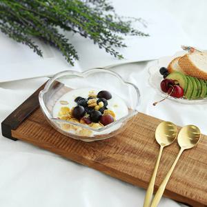 투명 유리 샐러드볼 파스타 오발 볼 스프 화채 팥빙수 그릇 요거트 빙수 앞접시 대형 보울