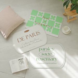 부드러운 레터링 소프트 규조토 매트 - 클로버