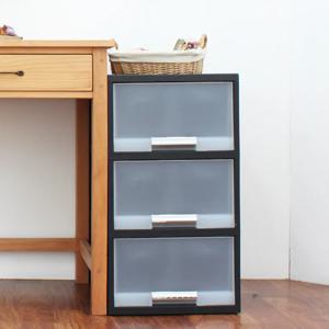 화인 블랙 스텝서랍장 40cm(2호3단)