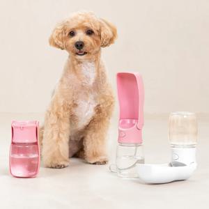 휴대용 접이식 강아지물병 원터치 고양이 산책 물통