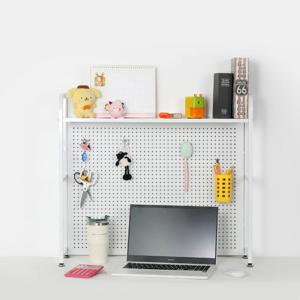 철제 타공보드 페그보드 책상선반 다용도 책장 책꽂이 수납장 TG 1단(가로75cm)