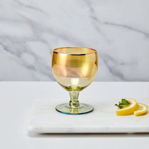 골드림 블러 고블렛 유리잔 210ml yellow green