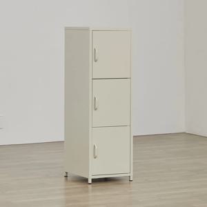 뉴소호 철재 수납장 3도어 모노베이지